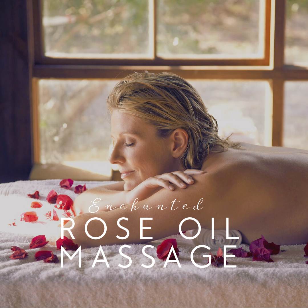 Click this image to Book your Enchanted Rose Oil Massage.