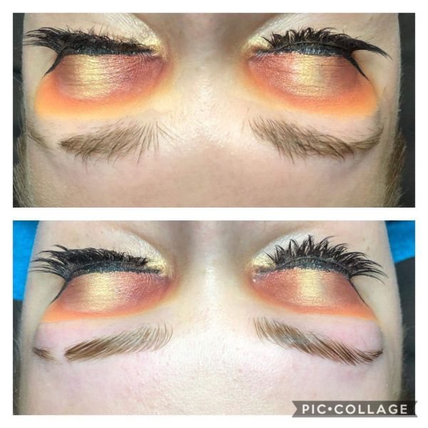 Image showing eyebrow lamination effects.